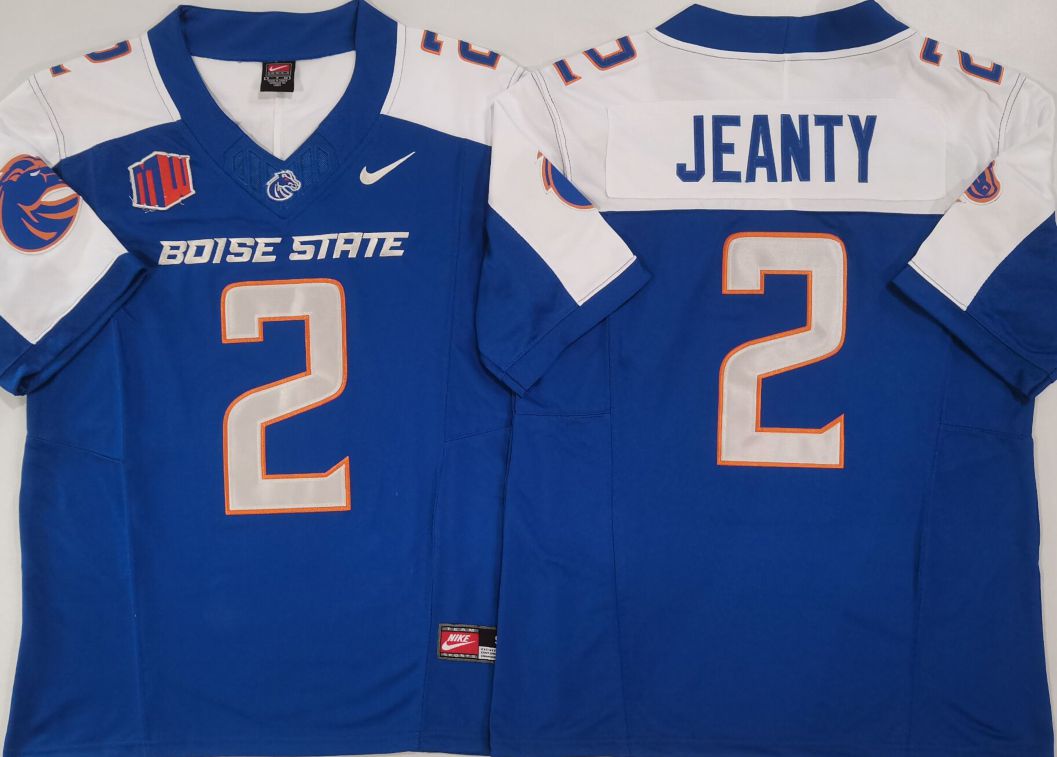 Men Boise State Broncos #2 Jeanty Blue 2025 Nike Limited NCAA Jersey style 1->more ncaa teams->NCAA Jersey